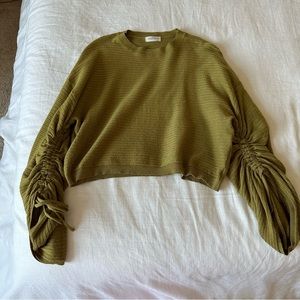Green Cropped Sweater